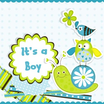 Template greeting card, vector scrap illustration