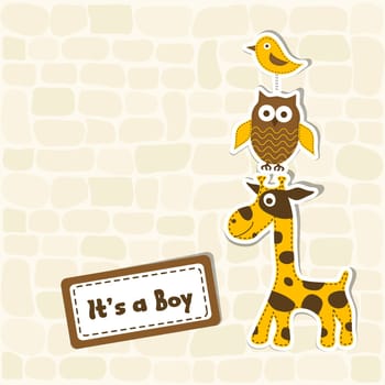 Template greeting card, vector illustration