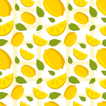 Vegetarian, Fruit and Vegetables Seamless Pattern Design with Fresh, Organic and Natural Food in Hand Drawn Flat Cartoon Background Illustration