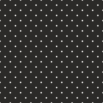 Seamless vector pattern with white polka dots on black background. For kids background, web design, blog, desktop wallpaper, backgrounds, arts and scrapbooks.