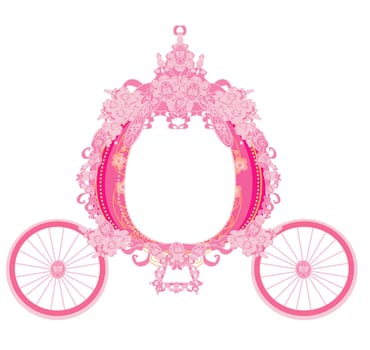 vintage decorative pink carriage frame