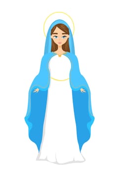 Holy Mary icon, isolated illustration