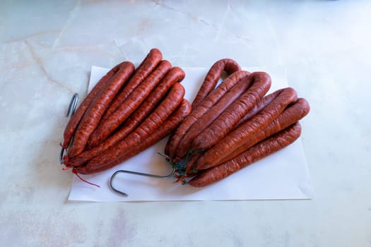 Butcher's pieces: traditional sausages called Longaises