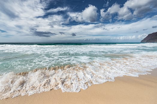 Hawaiian Island Kuai Remote Beach