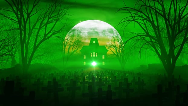 3D illustration Background for advertising and wallpaper in scary and horror scene. 3D rendering in decorative concept.