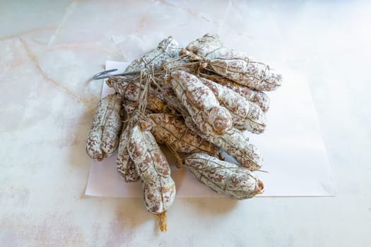 Butcher's pieces: traditional french sausages nammed Saucisson