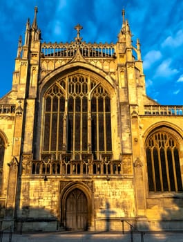 Gloucester Cathedral, formally the Cathedral Church of St Peter and the Holy and Indivisible Trinity in Gloucester, Gloucestershire, United Kingdom