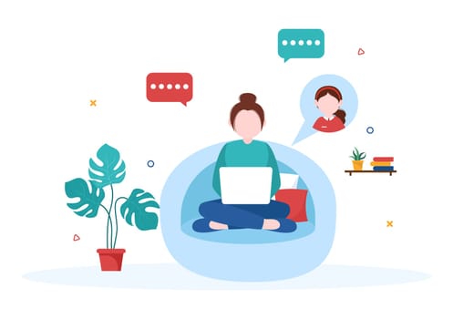 Immigration Consultant Template Hand Drawn Cartoon Flat Illustration Counseling Assistance for Provide Advice to People Who Will Make the Move