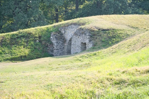 Visingsborg Castle in Sweden on the island of Visingsö in Lake Vätterm. Ruin from the Middle Ages from the Swedish king. Landscape photo