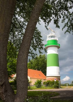 Bülk lighthouse at the Baltic Sea coast in Schleswig-Holstein, Germany