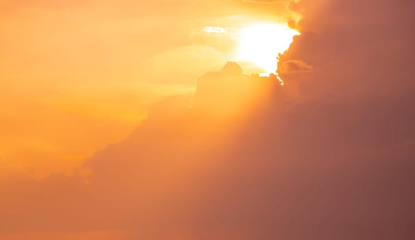 Abstract and pattern of cloud sky Calming coral, Orange, Trend color background, Pattern of colorful cloud and sky sunset or sunrise: Dramatic sunset in twilight, Beautyful of sky
