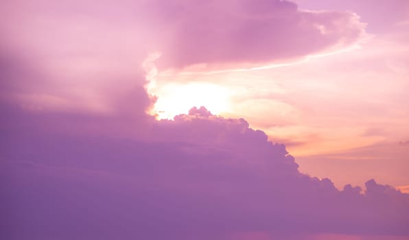 Abstract and pattern of cloud sky, Velvet violet, Velvet Purple, Trend color background, Pattern of colorful cloud and sky sunset or sunrise: Dramatic sunset in twilight, Beautyful of sky