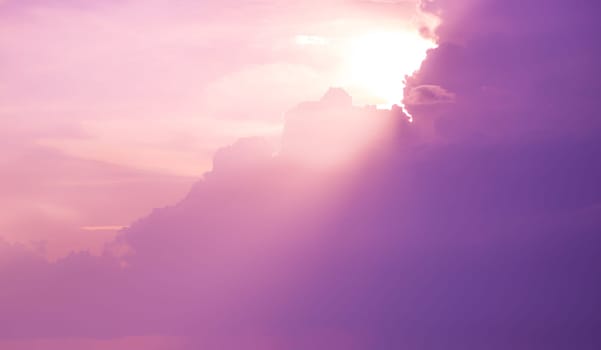 Abstract and pattern of cloud sky, Velvet violet, Velvet Purple, Trend color background, Pattern of colorful cloud and sky sunset or sunrise: Dramatic sunset in twilight, Beautyful of sky