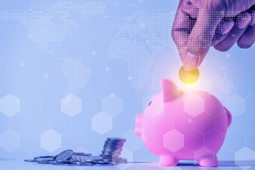 Investor online saving concept, Online Investment Savings, Online Stock Investors, Internet Financial Transactions, Save Monney for Investors Using Internet to Trade Stocks or Trade Fund