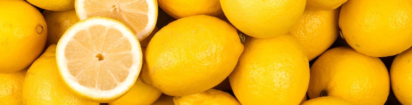 Yellow lemon fresh fruit as a background