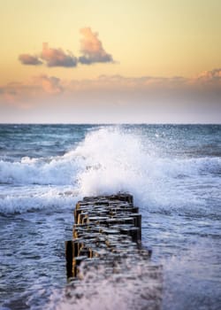 Stormy weather over baltic sea