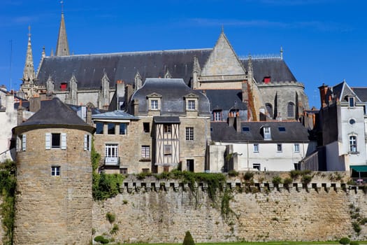 The historic city of Vannes in Brittany, France