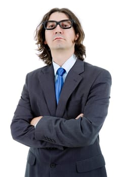 young business man portrait isolated on white