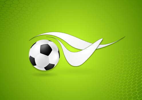 Bright soccer logo design. Vector background