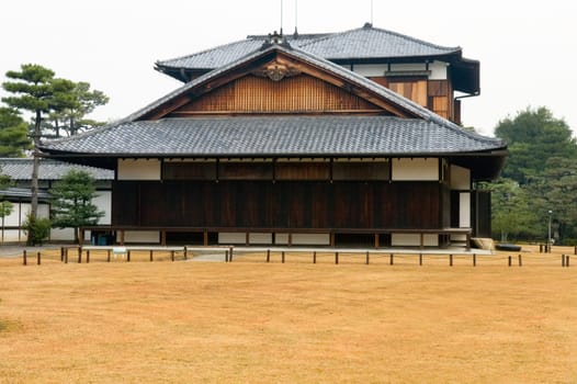 The construction and garden in Nijo Castle, in Kyoto city