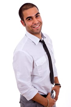 young business man portrait in white background