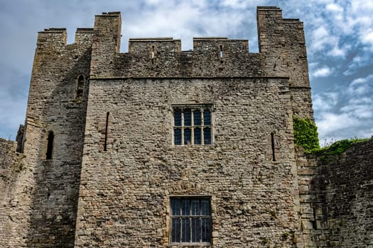 Remains of Chepstow Castle (Castell Cas-gwent) at Chepstow, Monmouthshire, Wales, United Kingdom