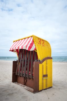 Beach chair near the Baltic Sea, Germany