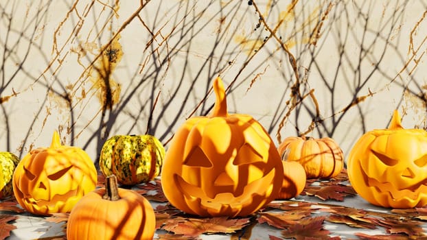 3D illustration Background for advertising and wallpaper in scary and horror scene. 3D rendering in decorative concept.