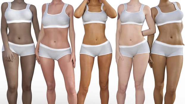 Diversity in Race and Body Type as a Modern Concept