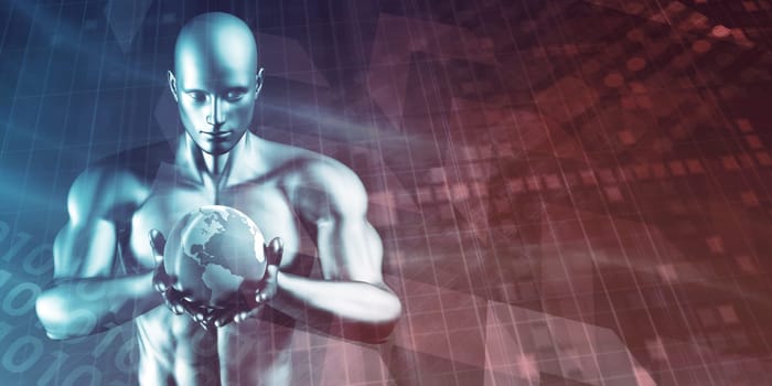 Business Technology Concept on Worldwide Report View