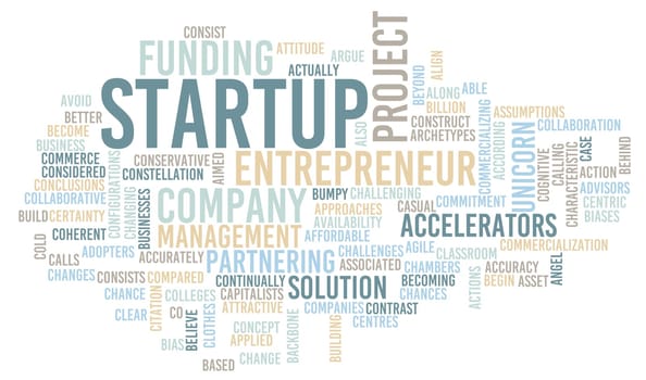 Startup as a Creative Business Concept Abstract