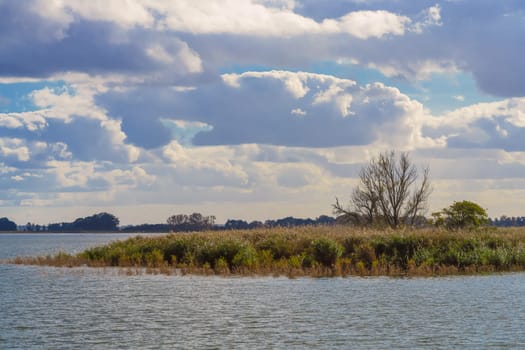 Recreation area island Usedom - untouched nature at the beautiful Achterwasser near Zempin in autumn
