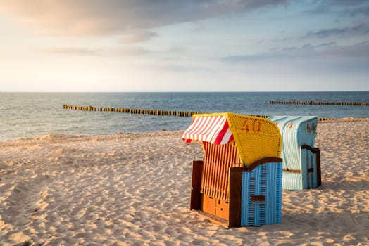 Beach chair near the Baltic Sea, Germany