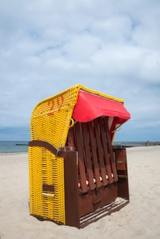 Beach chair near the Baltic Sea, Germany