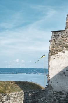 Visingsborg Castle in Sweden on the island of Visingsö in Lake Vätterm. Ruin from the Middle Ages from the Swedish king. Landscape photo