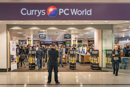 Dublin, November 2019 Black Friday sale and people on shopping spree in Jervis Shopping Centre