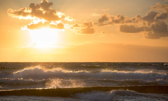 Sunset Baltic sea