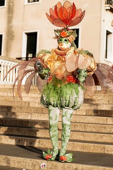 VENICE, ITALY - Febrary 5 2018: The masks of the Venice carnival 2018.