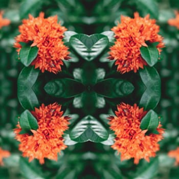 Floral summer seamless pattern. Garden flowers and leaves on black background.