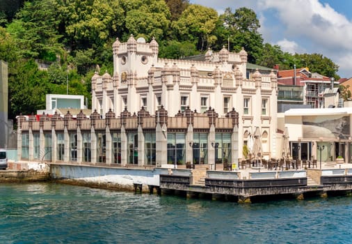 Sariyer Subay Askeri Gazinosu, a restaurant by Bosphorus Strait, suited beside Sariyer ferry terminal, Istanbul, Turkey