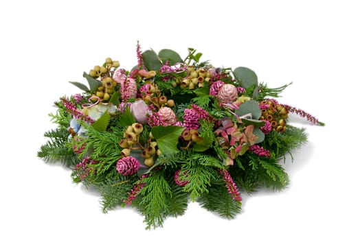 handmade grave decoration for the winter