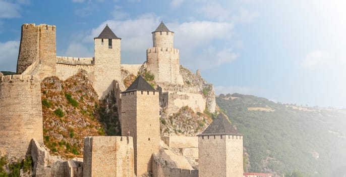 The Ancient castle fortress on the river Golubac, Serbia