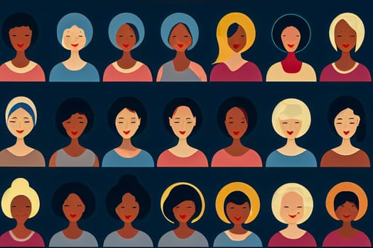 Set of people icons. Person flat illustration. Man and woman symbols. Digital art.