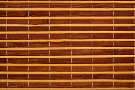 Brown bamboo mat with even pattern