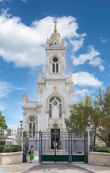Istanbul, Turkey - August 28, 2022: Entrance of Neo Byzantine style Bulgarian St. Stephen Church, Sveti Stefan Kilisesi, or the Bulgarian Iron Church, a Bulgarian Orthodox church in Balat district