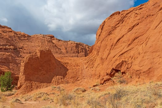 Twisted and Eroded Cliffs in the Desert in Kodachrome Basin State Park in Utah