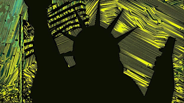 New York Statue of Liberty in a Pop Art Style ,New York Statue of Liberty in a Pop Art Style