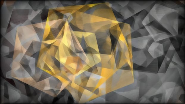 Cubes and triangles hand draw digital art,Cubes and triangles hand draw digital art