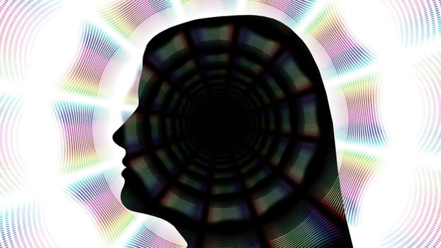 Surreal  Portrait of Woman silhouette,Surreal  Portrait of Woman silhouette