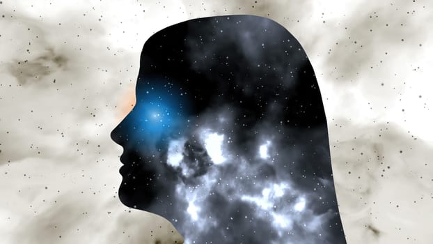 Surreal  Portrait of Woman silhouette,Surreal  Portrait of Woman silhouette